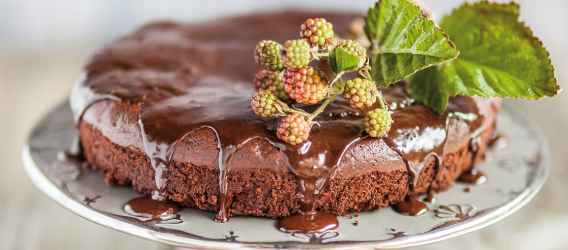 Ciasto czekoladowe z malinami